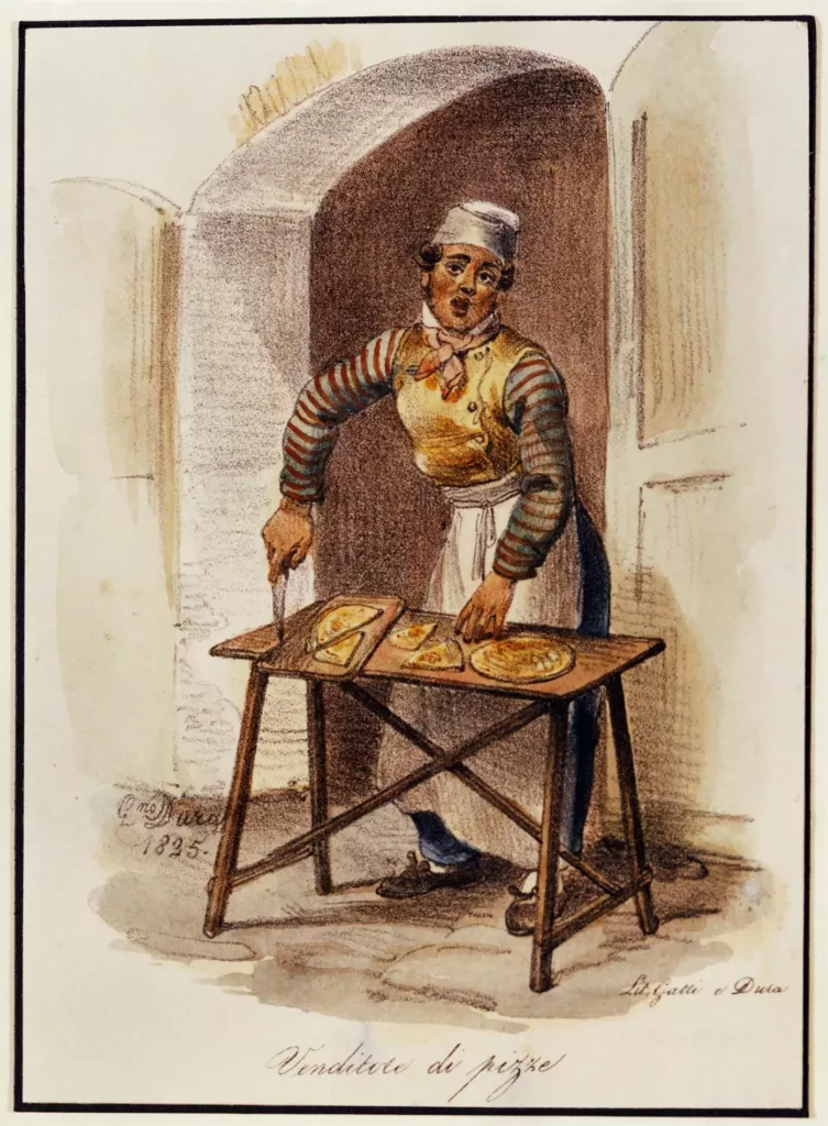 Uliczny sprzedawca pizzy w Neapolu