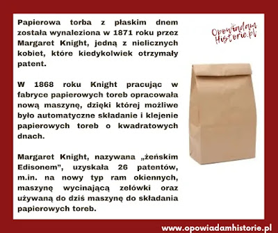 Historia papierowej torby z płaskim dnem Kto wynalazł papierową torbę z płaskim dnem