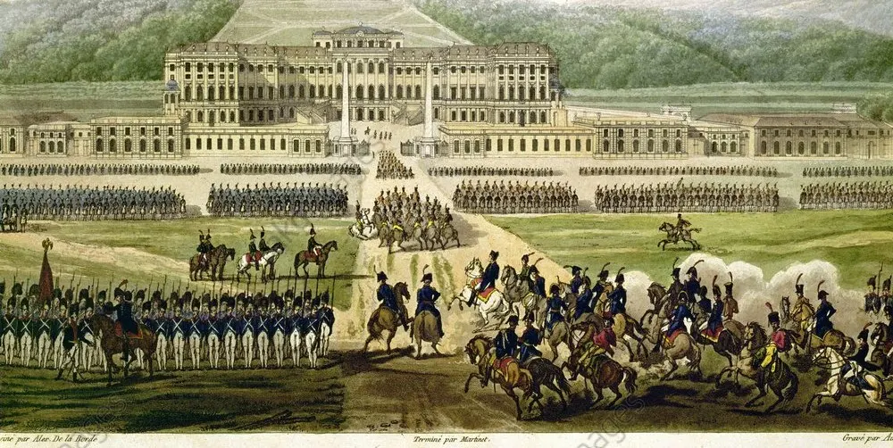 Napoleon Bonaparte przed pałacem w Schönbrunn Napoleon Bonaparte przed pałacem w Schönbrunn powiedział o Polakach, że Ci ludzie tylko się bić umieją.