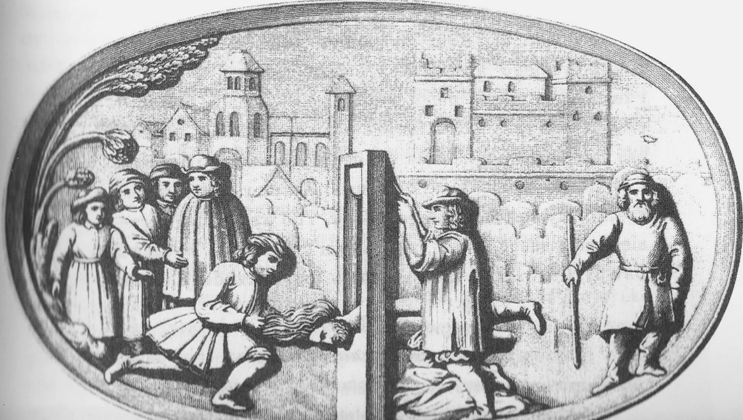 Polski wątek w historii gilotyny to spadotopór przedstawiony na płaskorzeźbie znajdującej się w Kościele w Kaliszu.