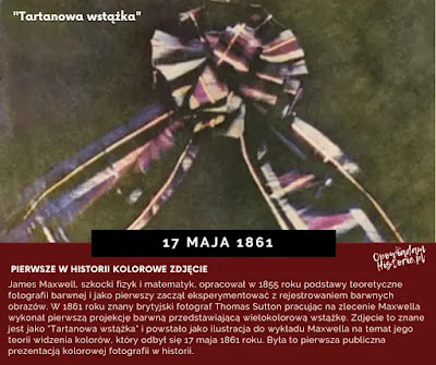Tartanowa wstążka Pierwsze w historii kolorowe zdjęcie
