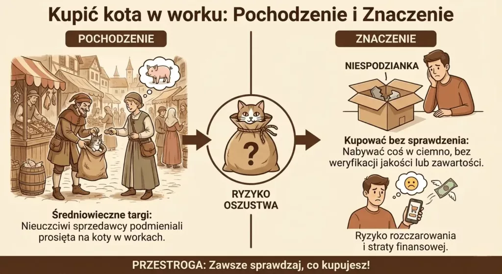 Pochodzenie i znaczenie powiedzenia kupić kota w worku